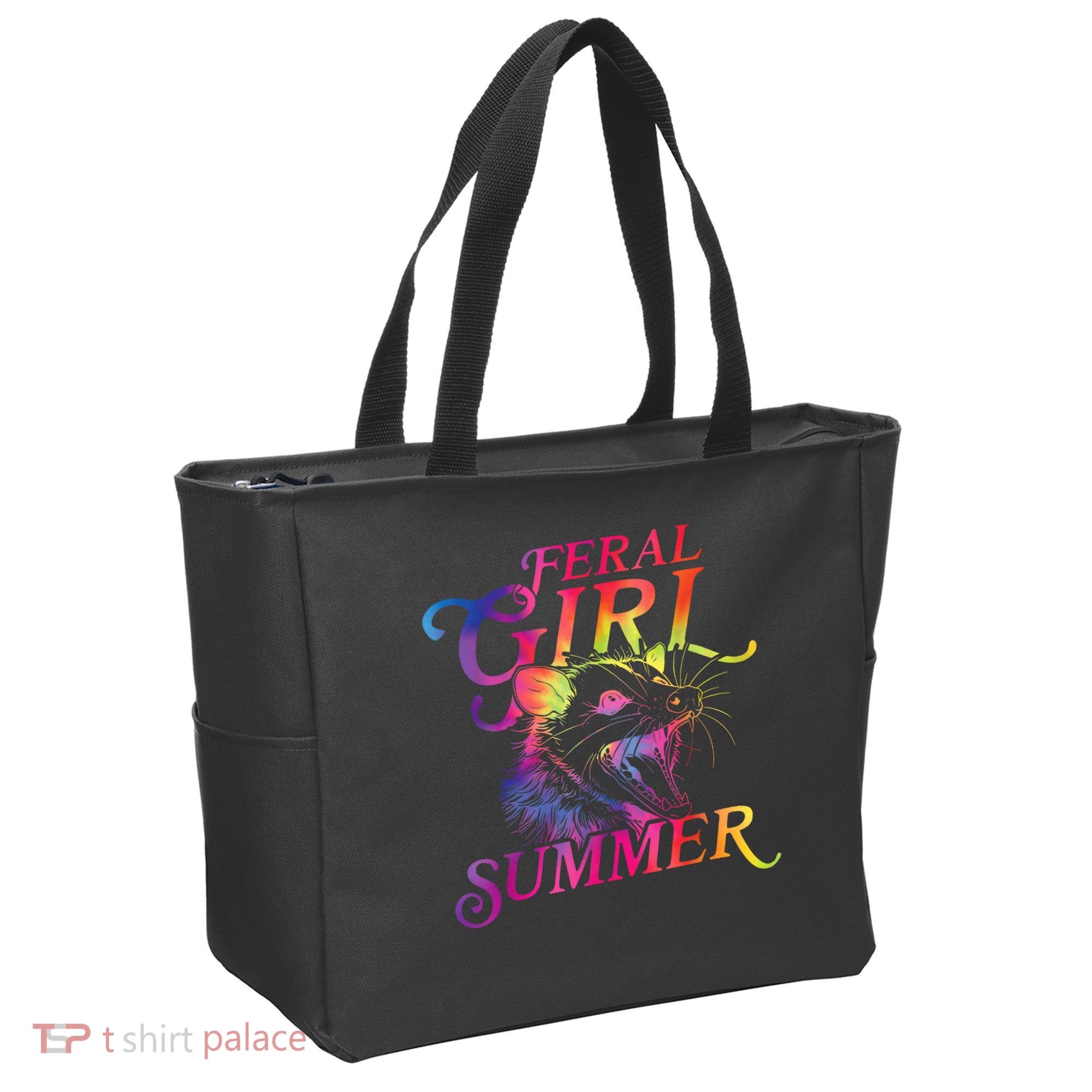 Feral Girl Summer Funny Tote Bag