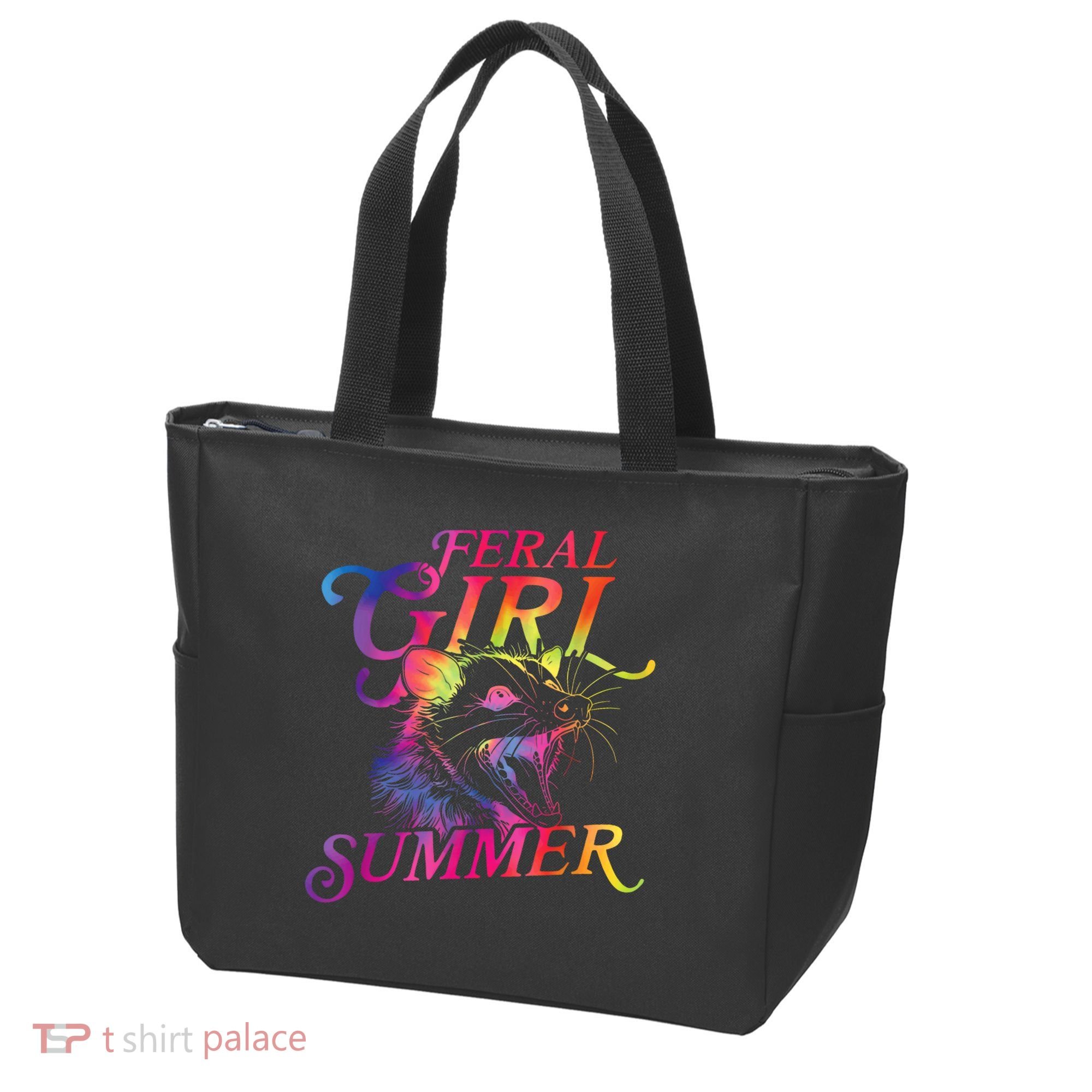 Feral Girl Summer Funny Tote Bag