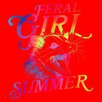 Feral Girl Summer Funny Santa Hat thumb 1
