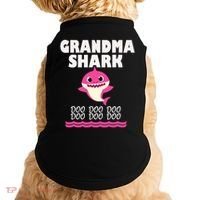 Funny Grandma Shark Gift For Grandma Doggie Tank thumb 0