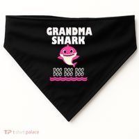 Funny Grandma Shark Gift For Grandma USA-Made Doggie Bandana thumb 0