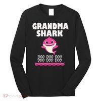 Funny Grandma Shark Gift For Grandma Long Sleeve Shirt thumb 0