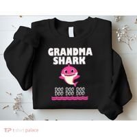 Funny Grandma Shark Gift For Grandma Sweatshirt thumb 2