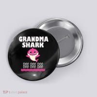 Funny Grandma Shark Gift For Grandma Button thumb 0