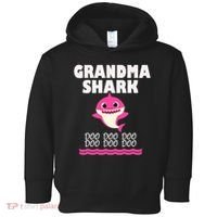 Funny Grandma Shark Gift For Grandma Toddler Hoodie thumb 0