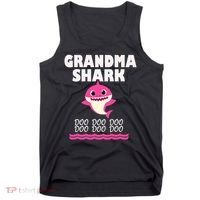 Funny Grandma Shark Gift For Grandma Tank Top thumb 0