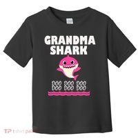 Funny Grandma Shark Gift For Grandma Toddler T-Shirt thumb 0