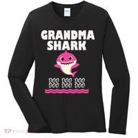 Funny Grandma Shark Gift For Grandma Women's Long Sleeve Shirt thumb 0