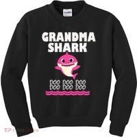 Funny Grandma Shark Gift For Grandma Kids Sweatshirt thumb 0