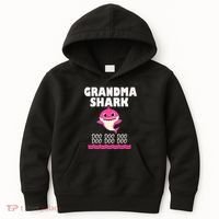 Funny Grandma Shark Gift For Grandma Kids Hoodie thumb 0