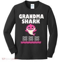 Funny Grandma Shark Gift For Grandma Kids Long Sleeve Shirt thumb 0