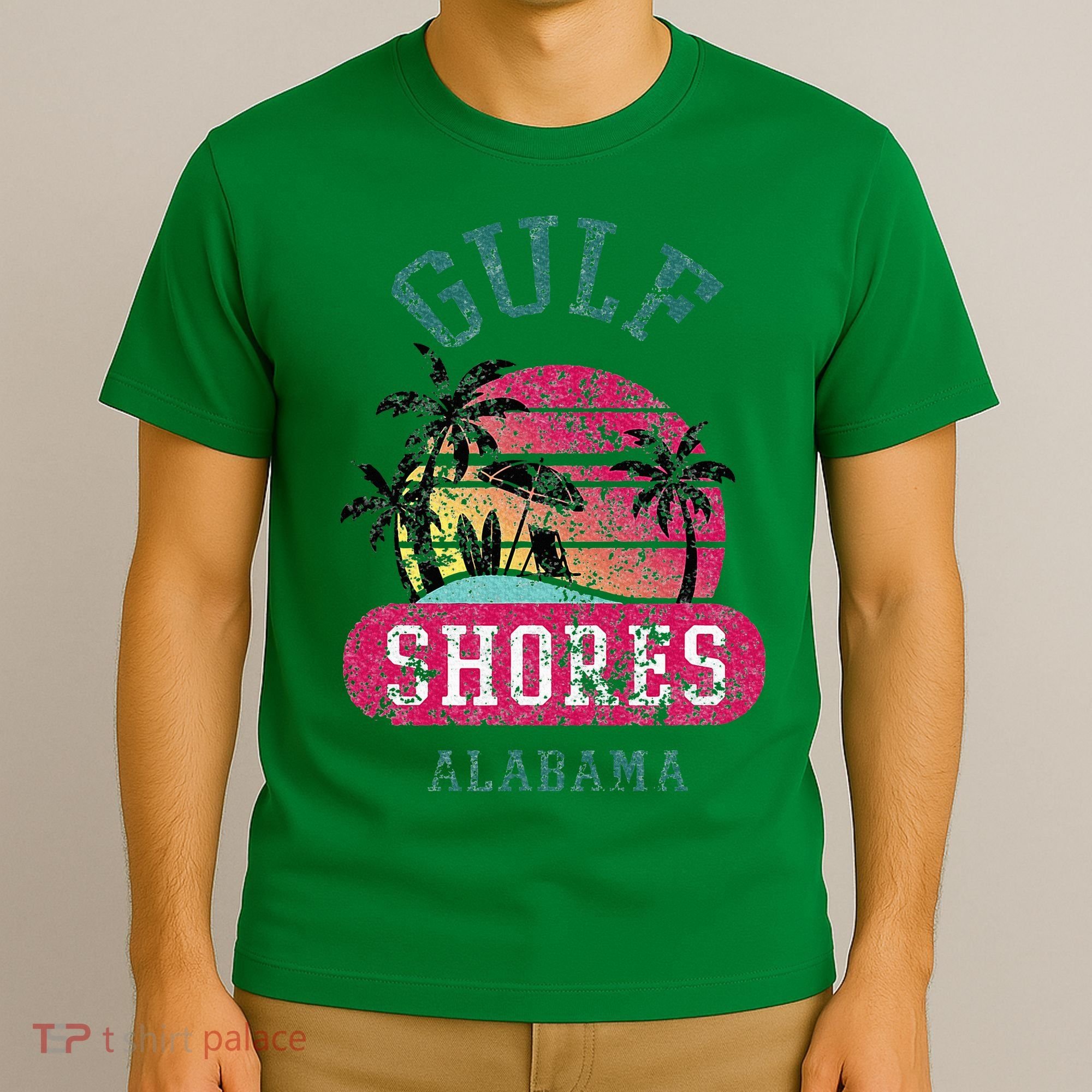 Fun Gulf Shores Vintage Distressed Alabama Beach Novelty T-Shirt