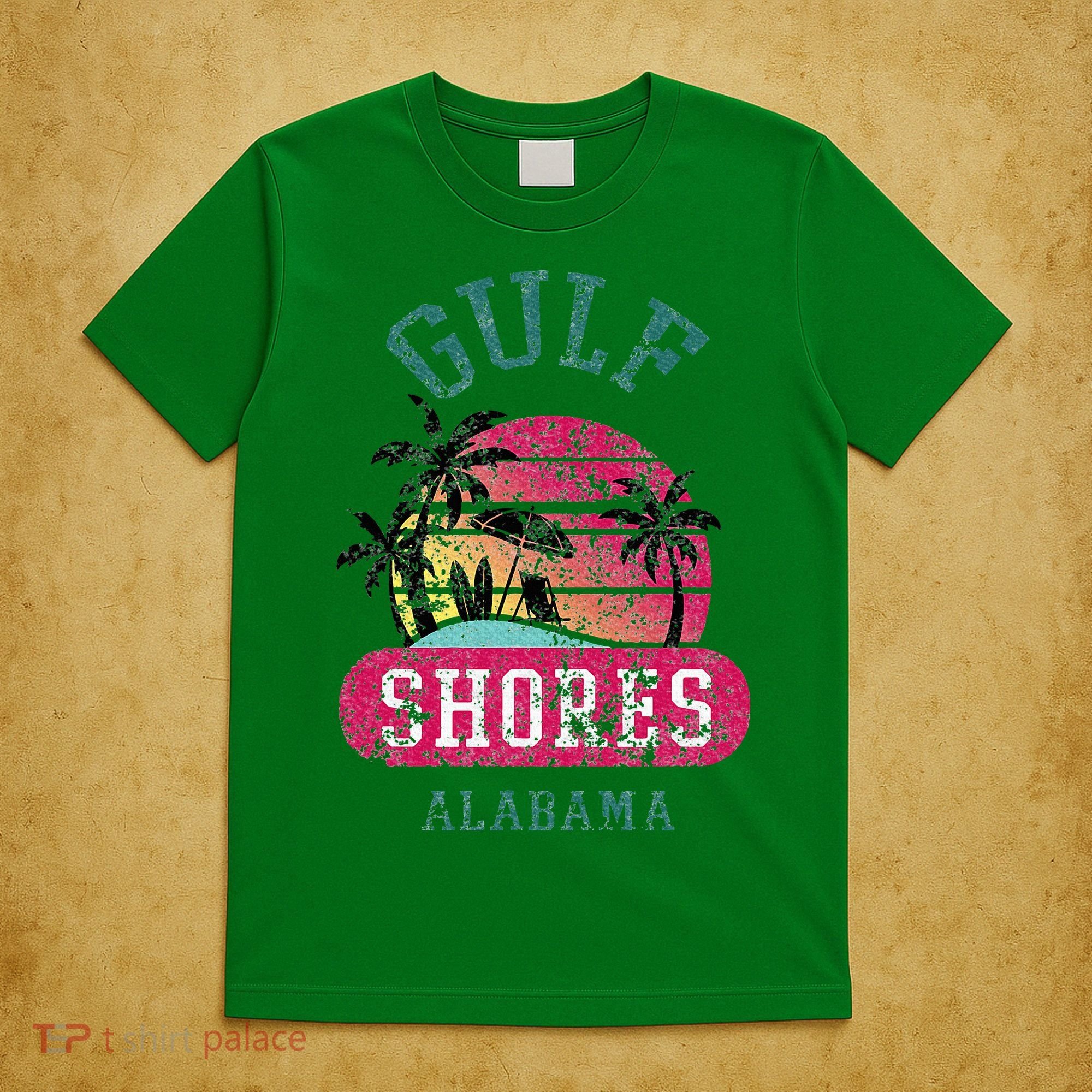 Fun Gulf Shores Vintage Distressed Alabama Beach Novelty T-Shirt