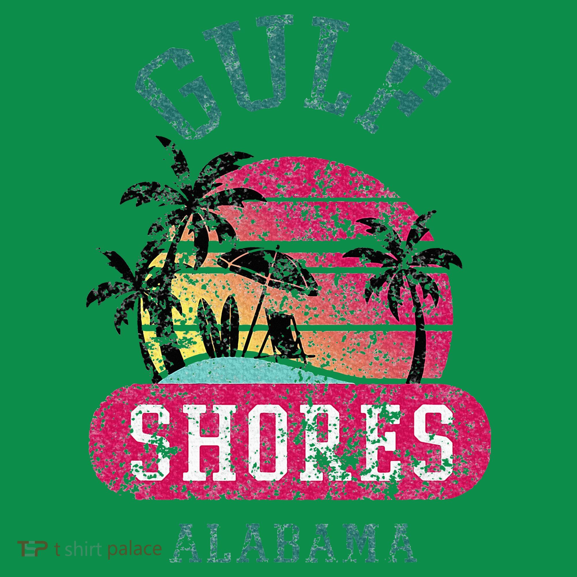 Fun Gulf Shores Vintage Distressed Alabama Beach Novelty T-Shirt
