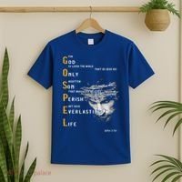 For God So Loved The World Love Jesus Christian T-Shirt thumb 2