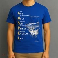 For God So Loved The World Love Jesus Christian T-Shirt thumb 3