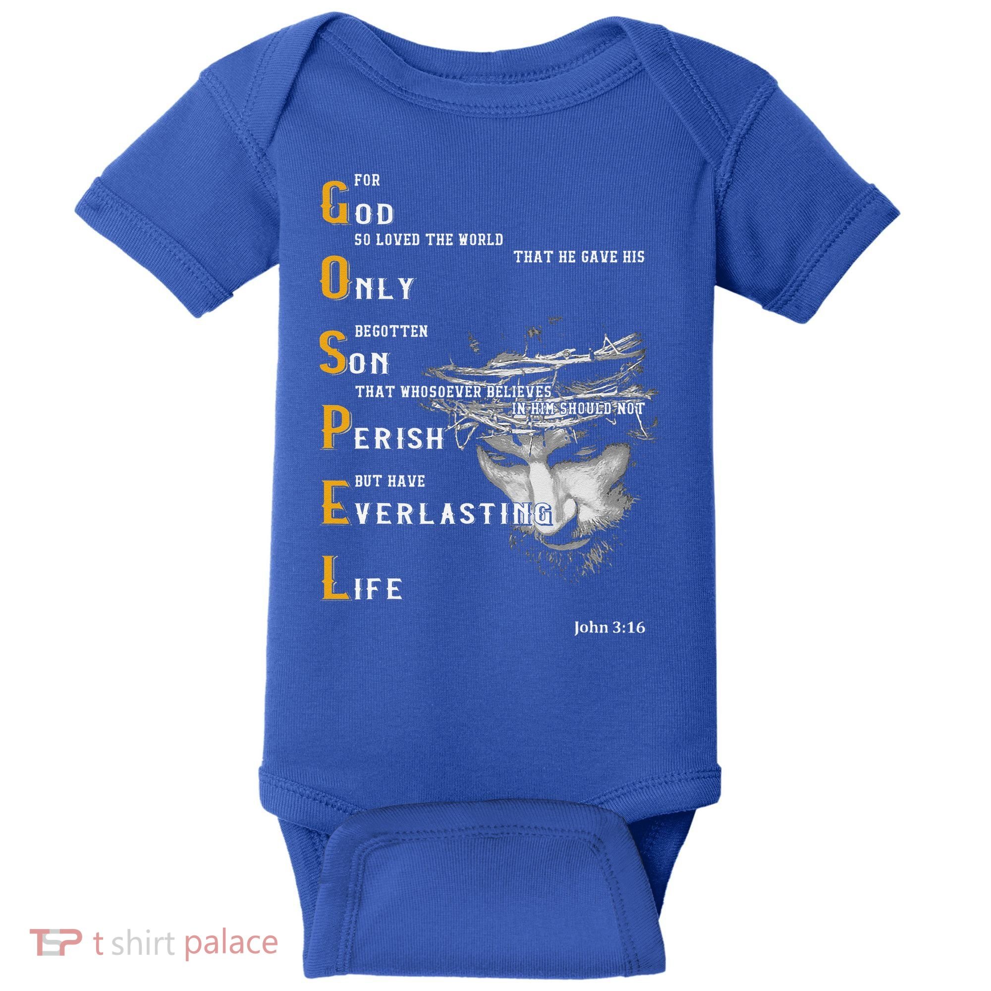 For God So Loved The World Love Jesus Christian Baby Bodysuit