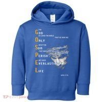 For God So Loved The World Love Jesus Christian Toddler Hoodie thumb 0