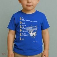 For God So Loved The World Love Jesus Christian Toddler T-Shirt thumb 2