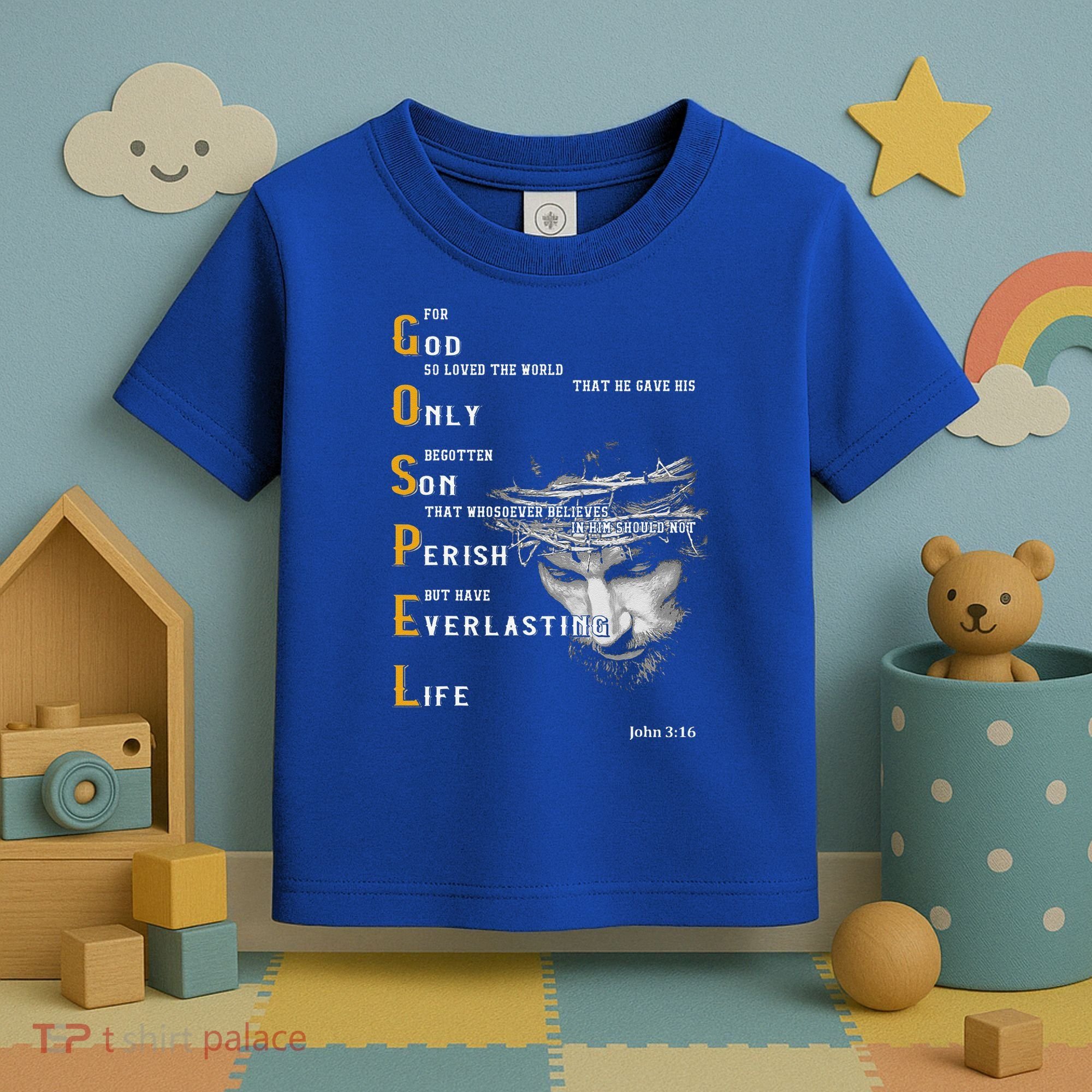For God So Loved The World Love Jesus Christian Toddler T-Shirt