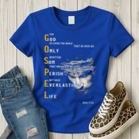 For God So Loved The World Love Jesus Christian Women's T-Shirt thumb 3