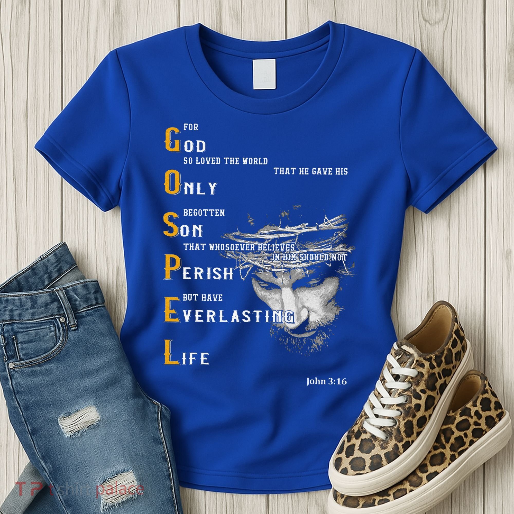 For God So Loved The World Love Jesus Christian Women's T-Shirt