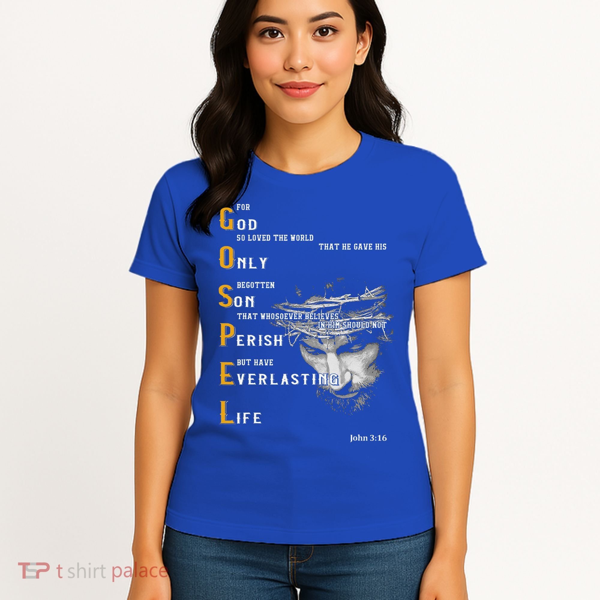 For God So Loved The World Love Jesus Christian Women's T-Shirt