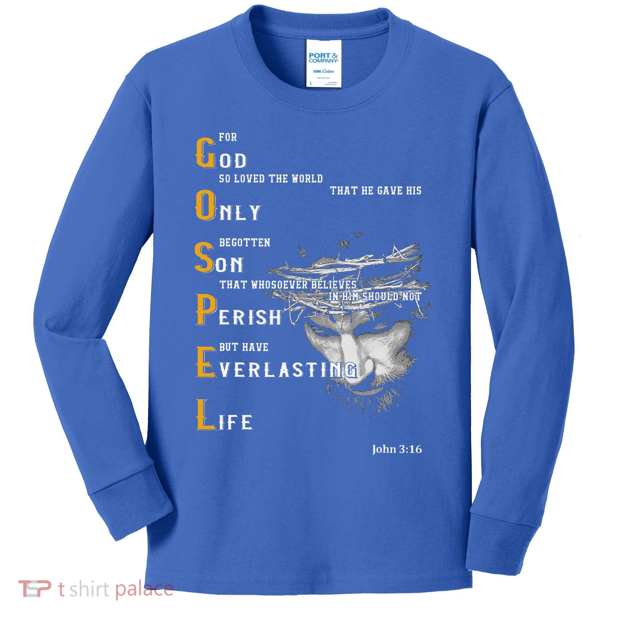 For God So Loved The World Love Jesus Christian Kids Long Sleeve Shirt