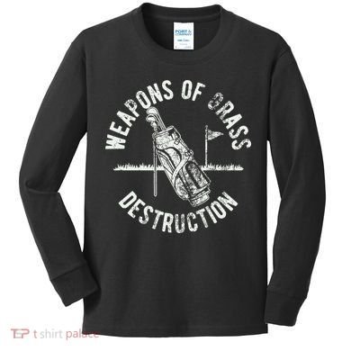 Funny Golf Sports Kids Long Sleeve Shirt