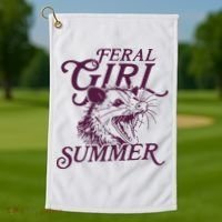 Feral Girl Summer Golf Towel thumb 1