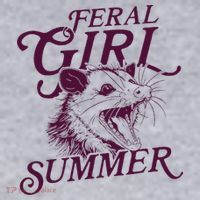 Feral Girl Summer Opossum Women's Sweatshirt thumb 2