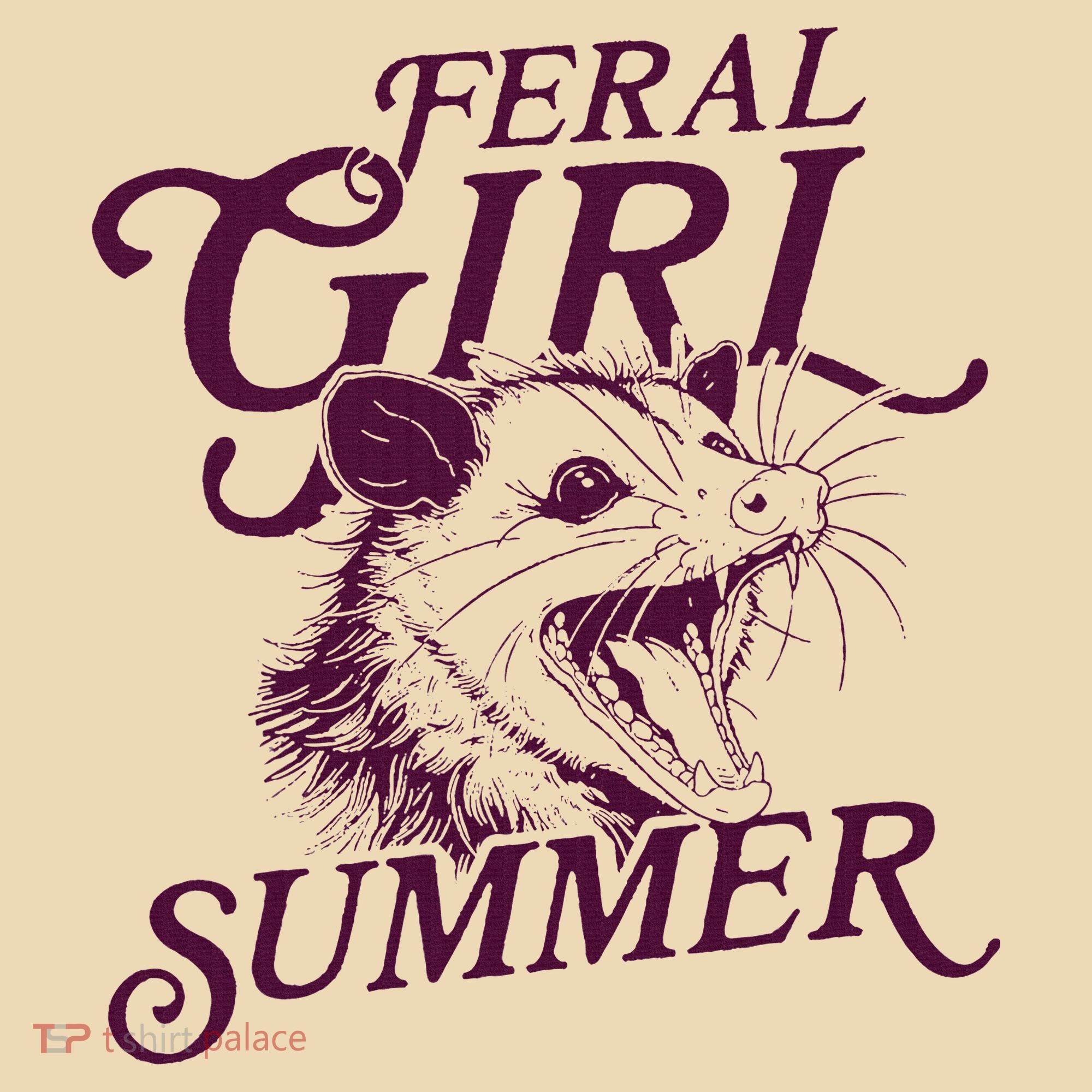 Feral Girl Summer Opossum Tote Bag