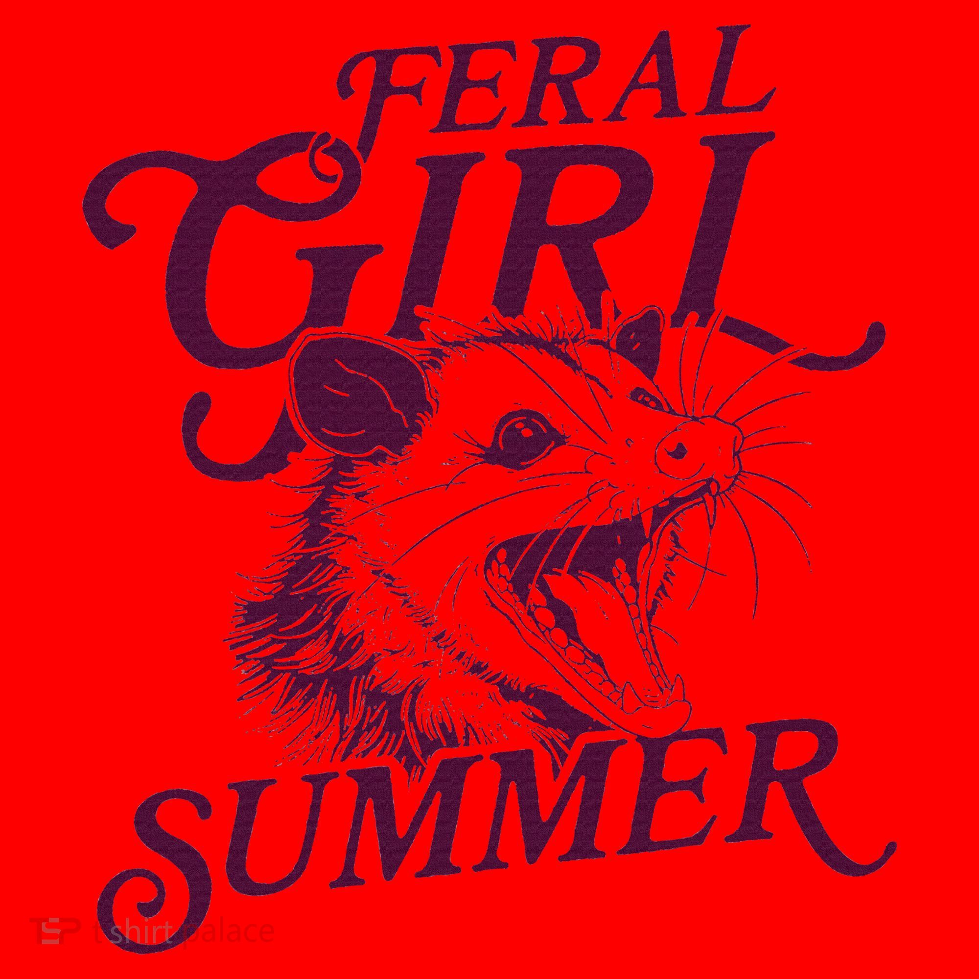 Feral Girl Summer Opossum Santa Hat