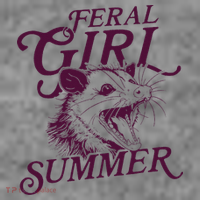 Feral Girl Summer Opossum Toddler Hoodie thumb 2