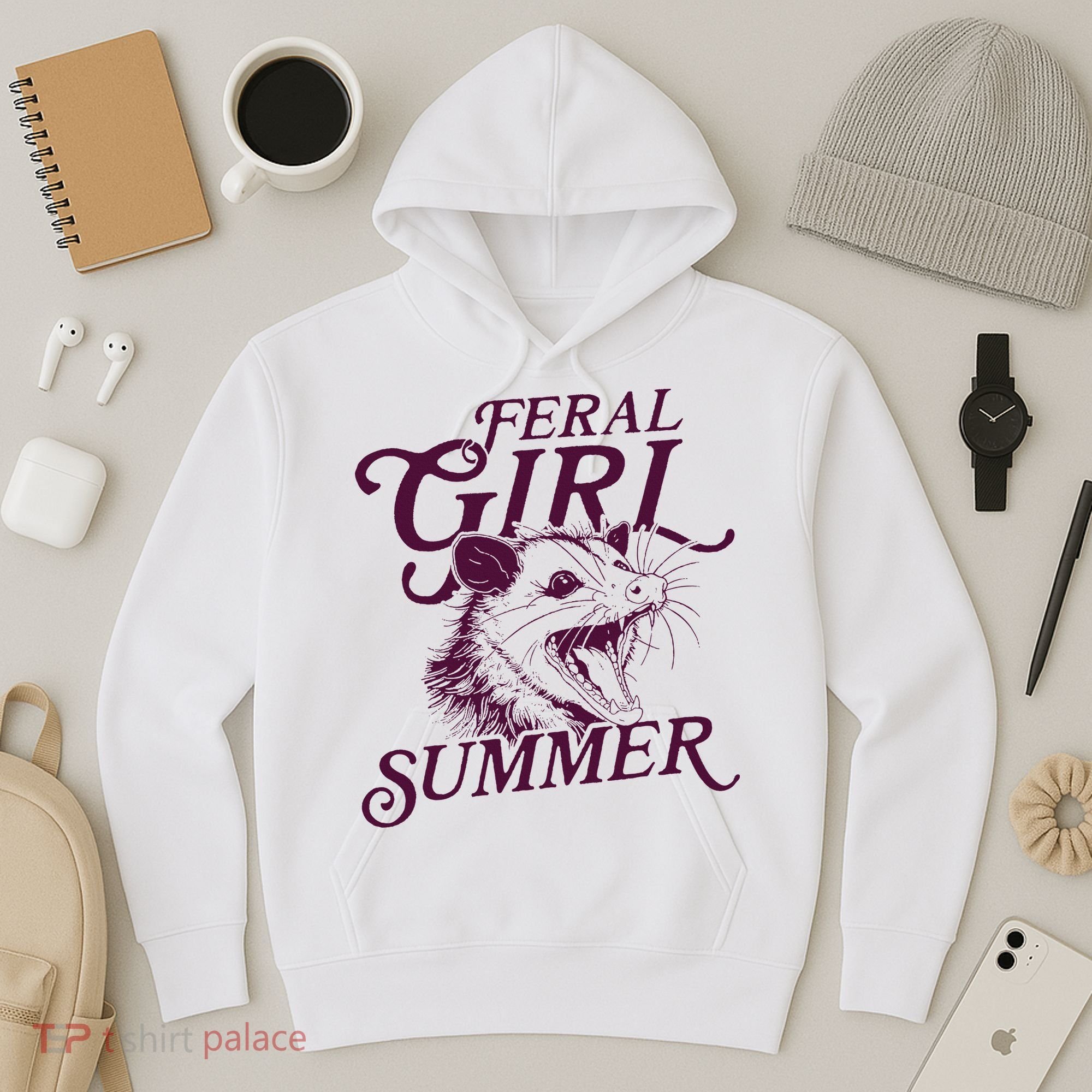 Feral Girl Summer Opossum Hoodie