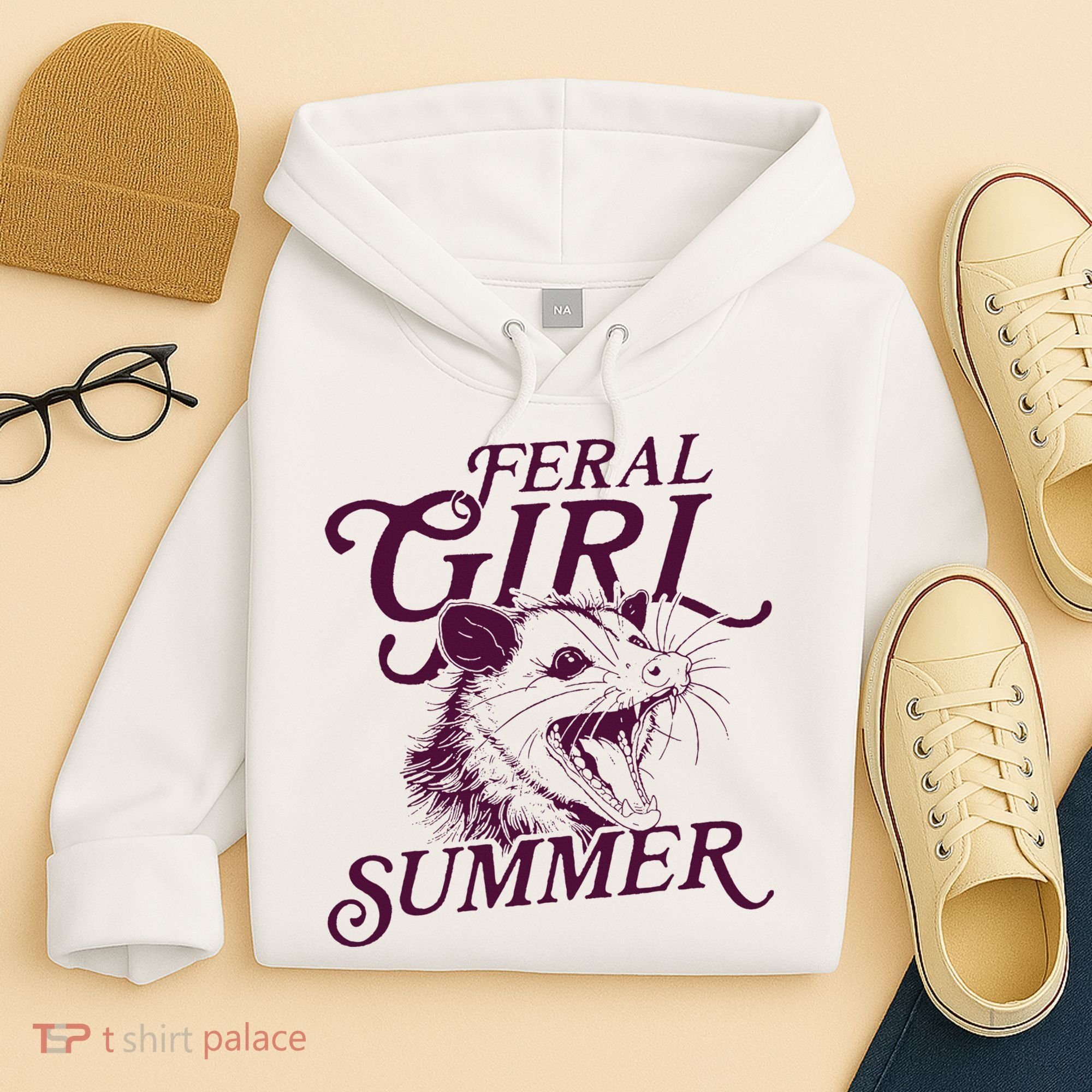 Feral Girl Summer Opossum Hoodie