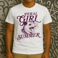 Feral Girl Summer Opossum T-Shirt thumb 3