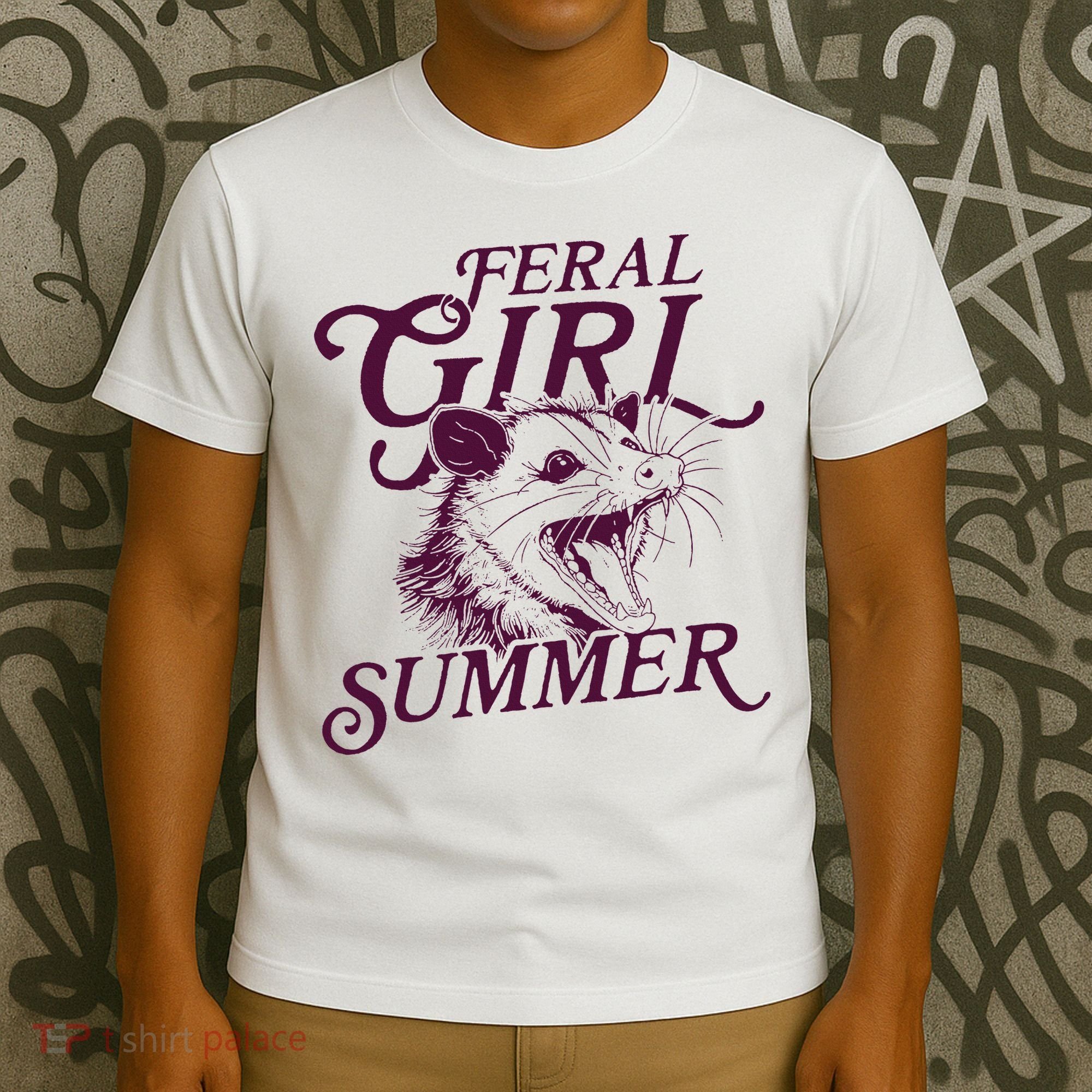 Feral Girl Summer Opossum T-Shirt