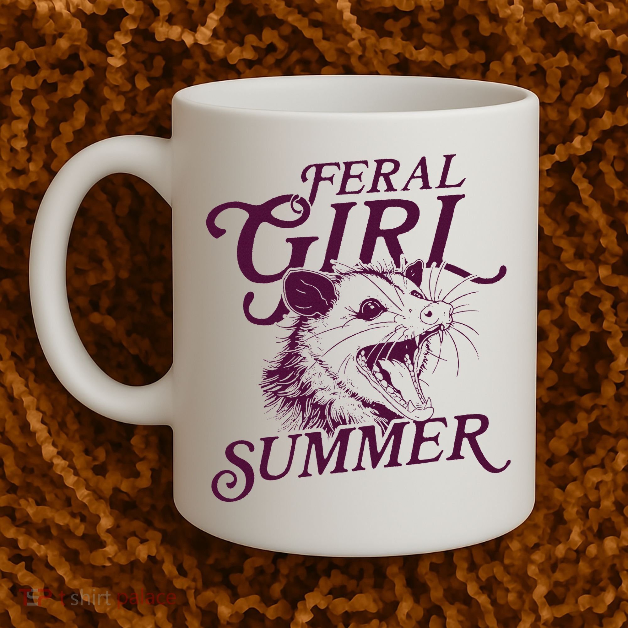 Feral Girl Summer Opossum Coffee Mug
