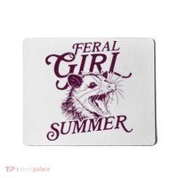 Feral Girl Summer Opossum Mousepad thumb 0