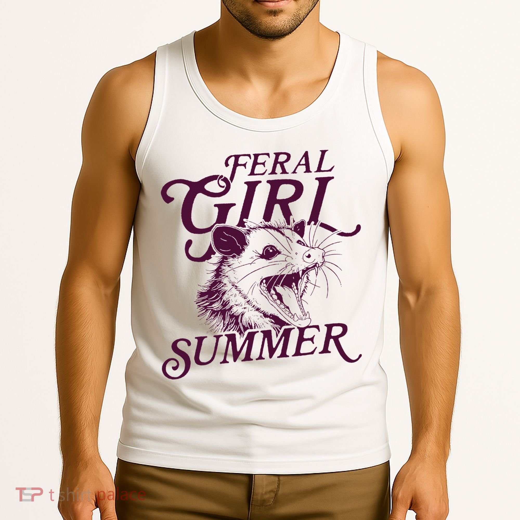 Feral Girl Summer Opossum Tank Top
