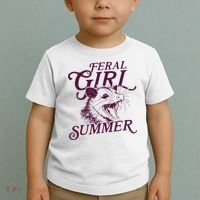 Feral Girl Summer Opossum Toddler T-Shirt thumb 2