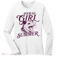 Feral Girl Summer Opossum Women's Long Sleeve Shirt thumb 0