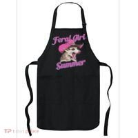 Feral Girl Summer Retro Possum Funny Meme Apron thumb 0