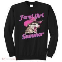 Feral Girl Summer Retro Possum Funny Meme Sweatshirt thumb 0