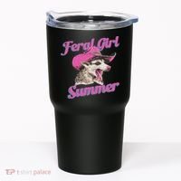 Feral Girl Summer Retro Possum Funny Meme Tumbler thumb 0