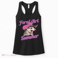 Feral Girl Summer Retro Possum Funny Meme Women's Tank Top thumb 0
