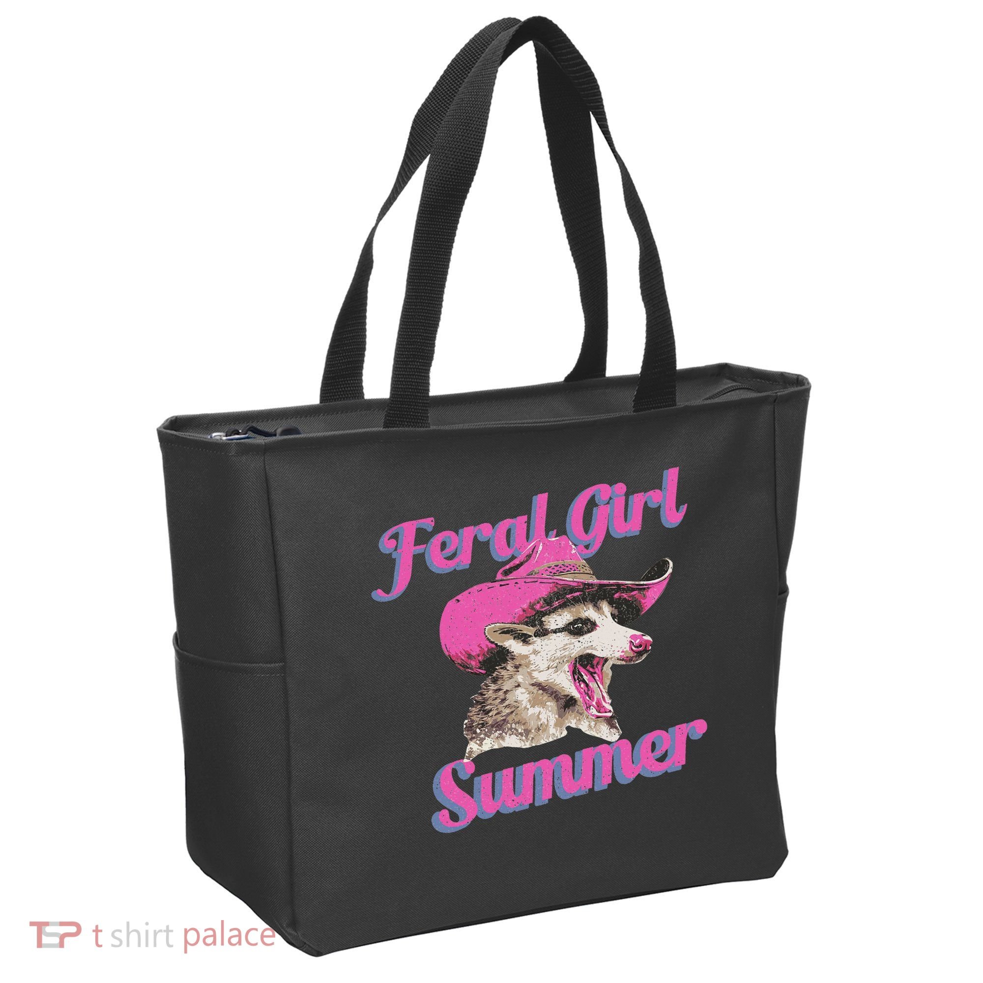 Feral Girl Summer Retro Possum Funny Meme Tote Bag