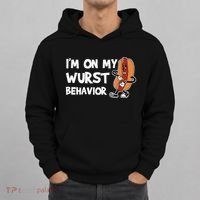 Funny German Sausage I'm on my Wurst Behavior Hoodie thumb 0