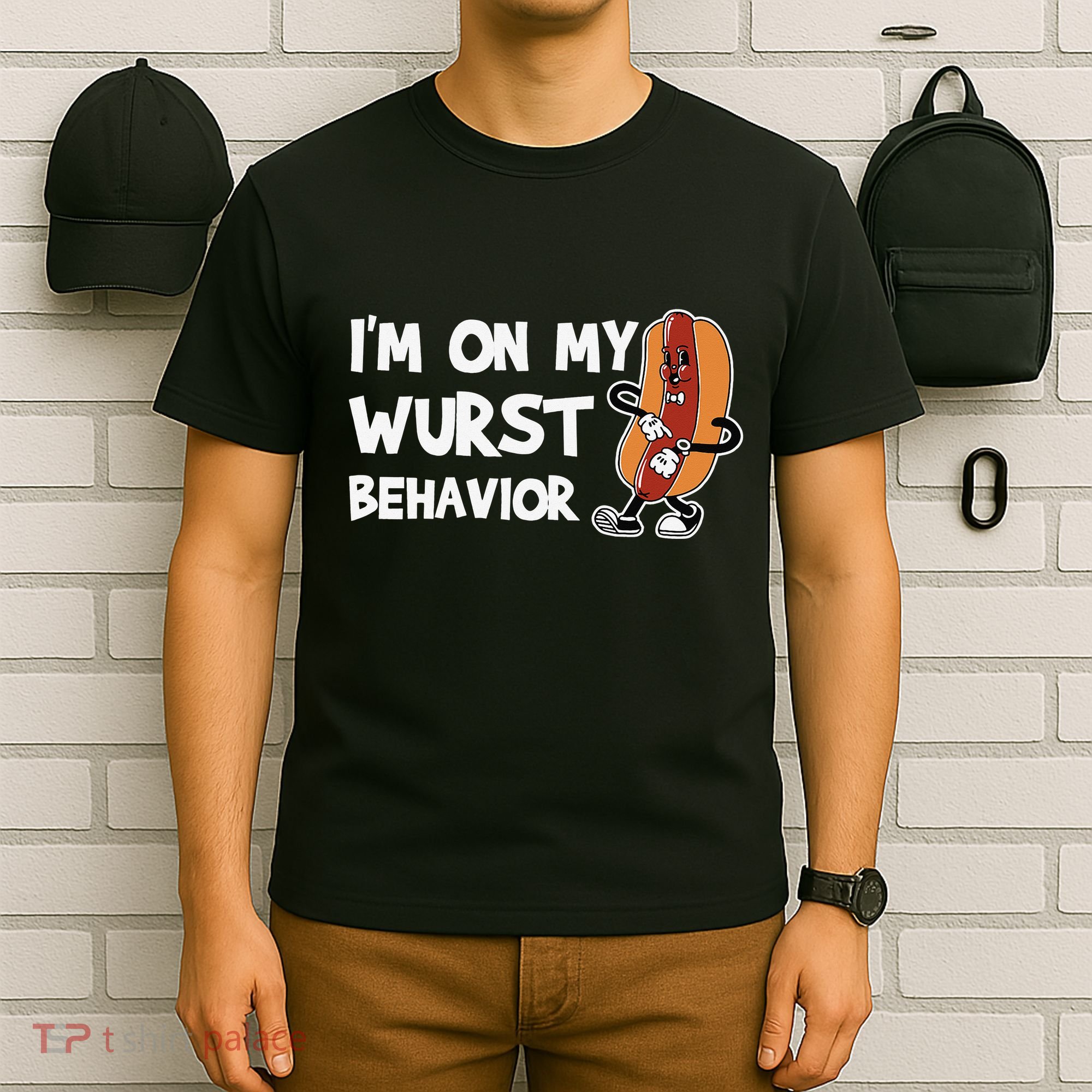 Funny German Sausage I'm on my Wurst Behavior T-Shirt